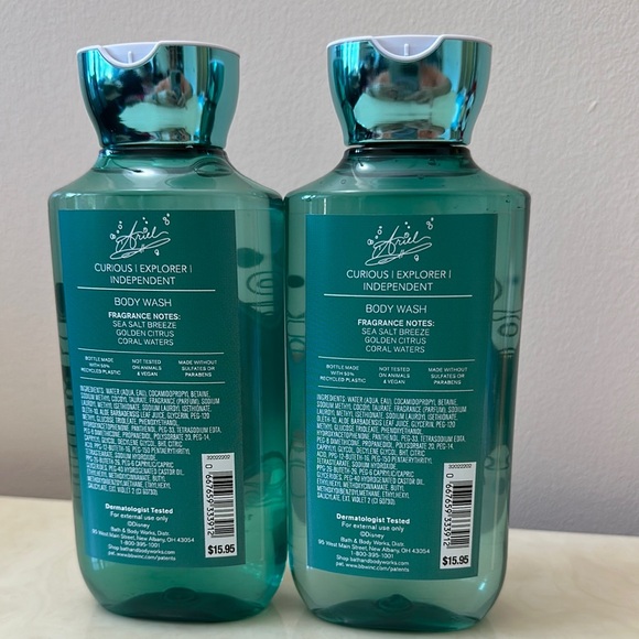 NIB Bath & Body Works Two Full Size 10oz/295ml Disney Princess Ariel Body Wash - Picture 2 of 6